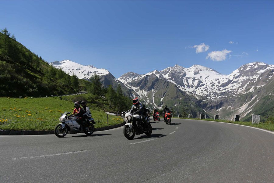 Motorcycle tour on the highest mountain in Austria